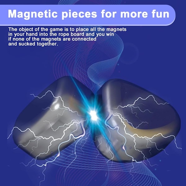 Magneettinen shakkipeli - 2024 Uusi perheen peli - Hauska magneetti shakkipeli magneetti Blue Blå