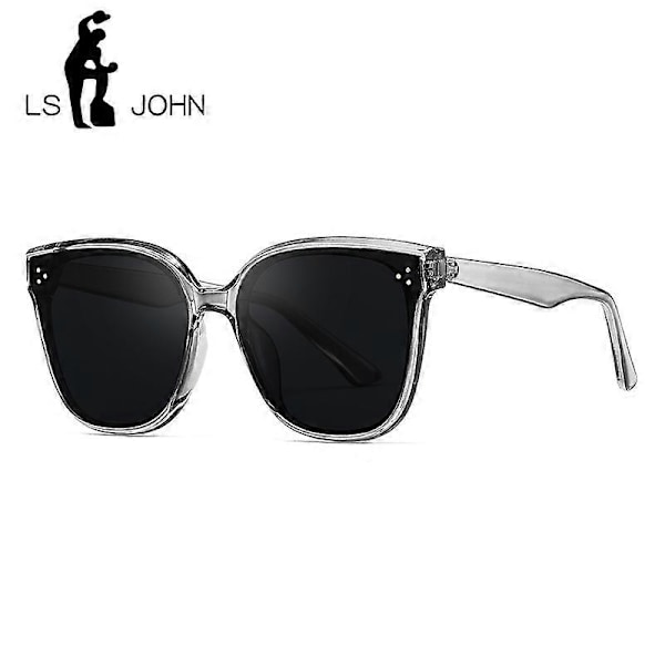 Lyxiga koreanska solglasögon Dam Monster Designer Gentle Herr Trendiga Acetat Cat-eye Polariserade solglasögon Dam UV400 [db] GRÅ GRAY Polarized