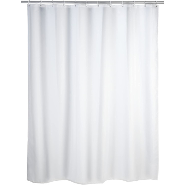 Duschdraperi 180x180 cm, Vit Duschdraperi, Tvättad Textil, 180x180 cm