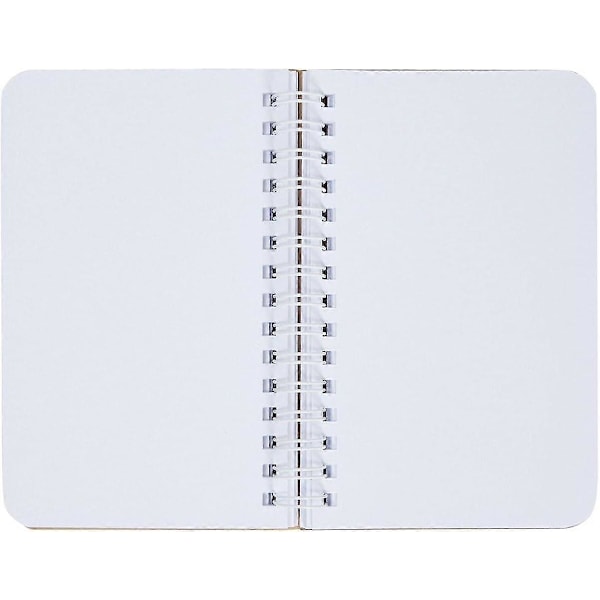 Mini Kraft Notesbøger, Ulinjerede A6 Spiral 90-Ark Blank Dagbog (3,5x5,5 Tommer, 6-Pak)