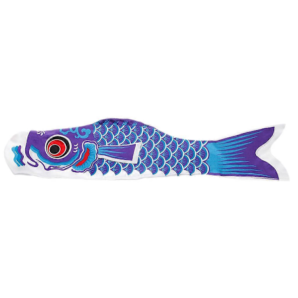 70cm Koi Nobori Karp Vindstrutar Koinobori Färgglad Fiskflagga Hängande Väggdekor Blå purple