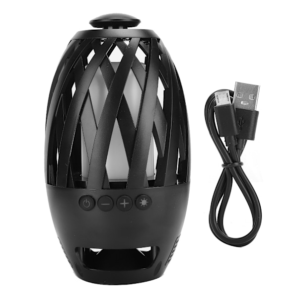 BTS596 Plastskall Flammelampe Bluetooth Høyttaler USB-grensesnitt Seriell Tilkobling V4.2 Høyttalerboks
