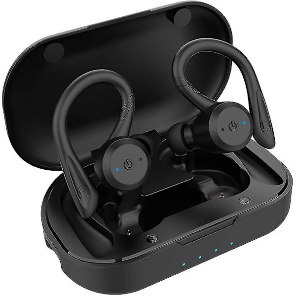 Bluetooth Headset True Wireless Hörlurar med Laddningsbox Ipx7 Vattentätt Stereo Headset