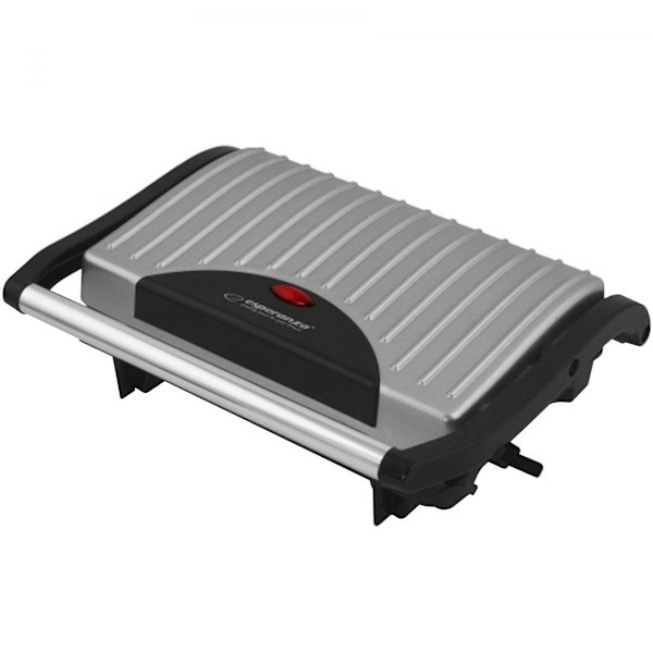Snabb Elektrisk Grill: Non-Stick, Temperaturkontroll, Säker Silver Silver