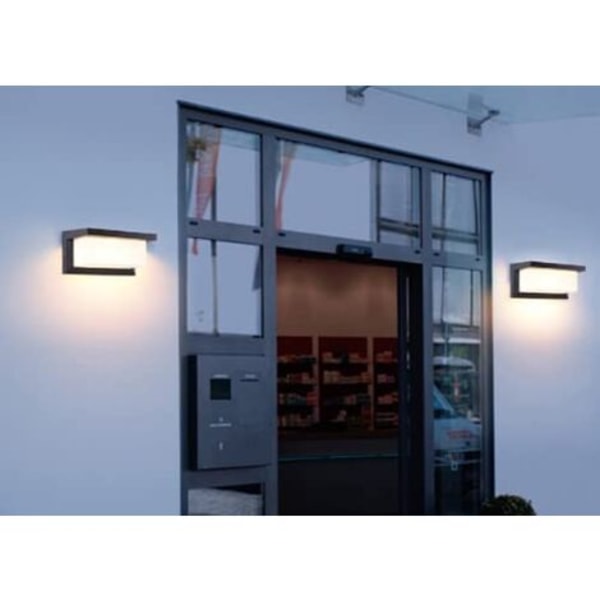 XVX LED utomhusvägglampa 18W Vattentät aluminium antracitbelysning Dekorationsljus
