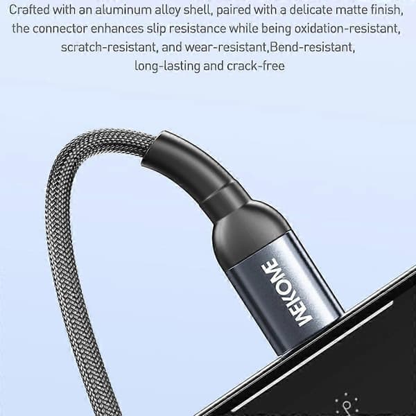 WDC-197 Geeker Lightning til 3,5 mm AUX Lydadapterkabel/Konverter med DAC-chip, 1,2 m længde