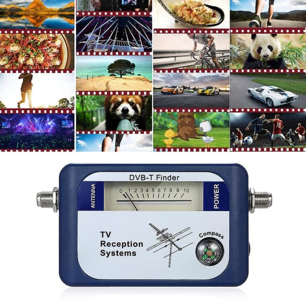 DVB-T Profesjonell TV-antennefinner Digital antenne Terrestrisk signalmåler Pekere TV-satellittmottaker{F3}