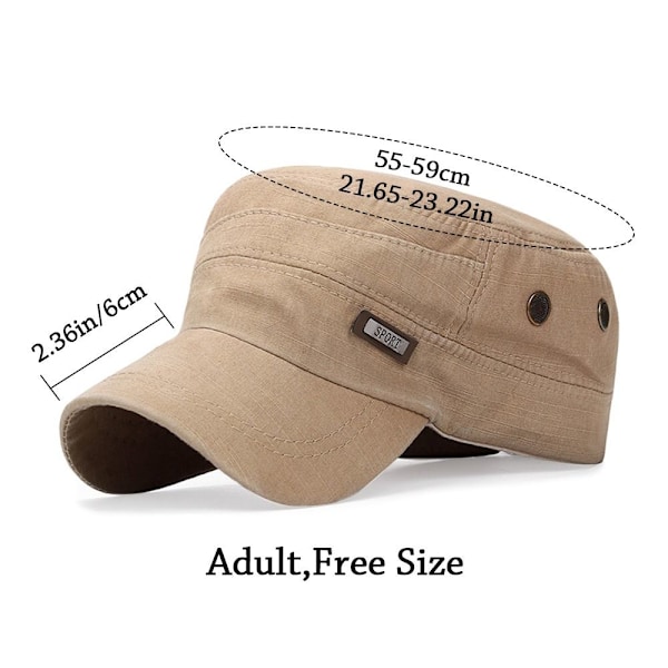 Utomhus Sport Snabbtorkande Militär Kepsar Herr Andas Cap Cap Flat Hat Cykelkeps Cap Beige