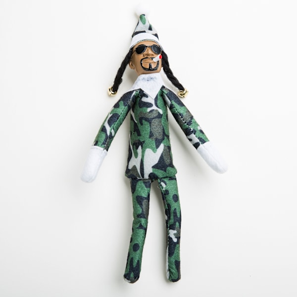 Snoop on a Stoop Elf, 1 kpl 24cm Elf on The Shelf -nukke, Hip Hop Elf -nukke Pehmolelu Pääsiäiseen Elf -koriste Koti Sisustus Joululahja 6