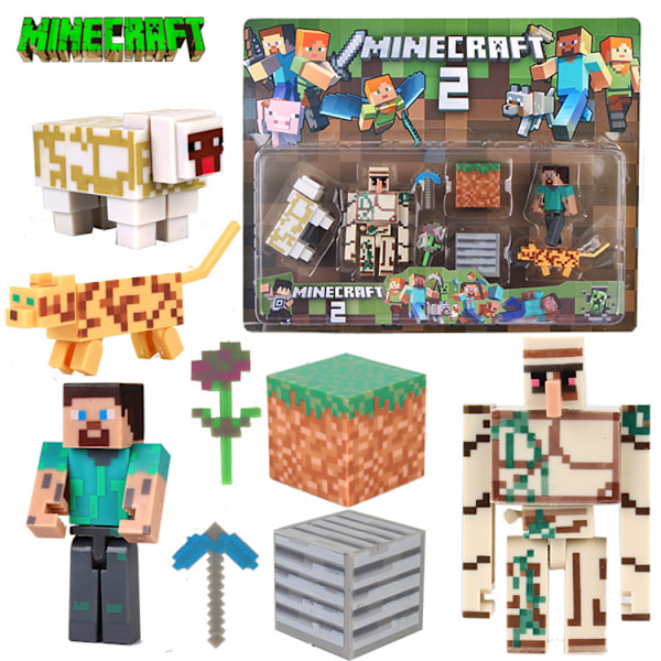 Mina värld byggklossar minifigur rustning Steve docka modell omgivande tårtdekorationer handgjorda blind box leksaker Ender Queen (doll 7 cm)