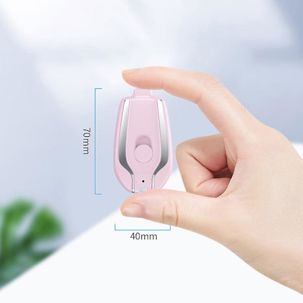 1500mah Bærbar Mini Powerbank Nøglering Opladning Powerbank Mobiltelefon Reserve black