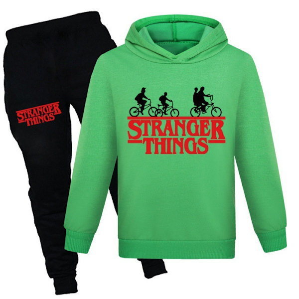 Stranger Things Hættetrøje Sweatshirt Pullover Jumper Efterår/Vinter red 100cm