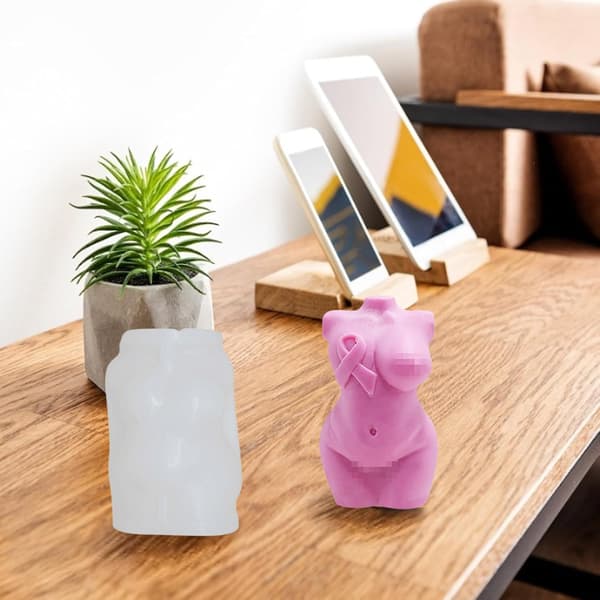 3D Kroppsformform - Silikonlysformer, Kvinnekroppsform | Menneskelig figur Bakeform, 3D Skulpturdesign