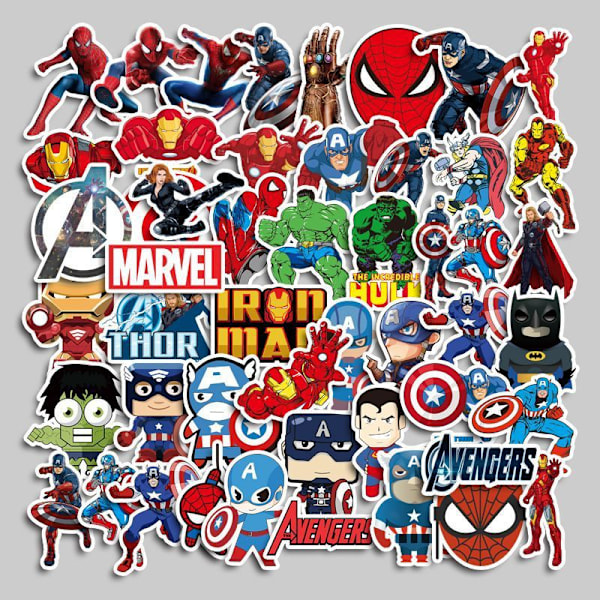 100 Avengers Marvel klistermærker tegneserie søde manuelle mobiltelefon l