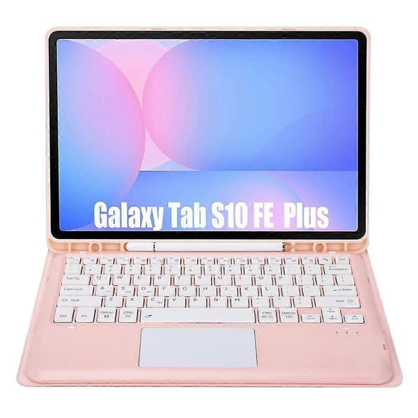 Bluetooth-tangentbord kompatibelt med Galaxy Tab S10 FE+ - Perfekt Rosa - Max Pink