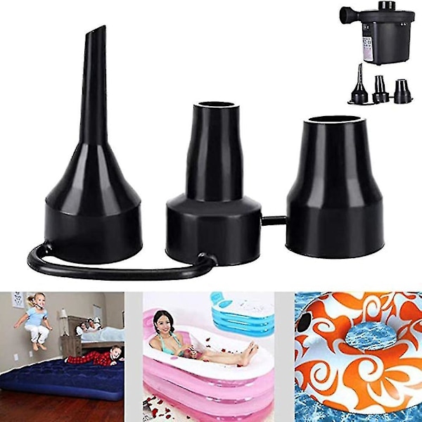 3-pack uppblåsbara pumpmunstycken huvud, luftpump uppblåsningsadapter Tillbehör för partiell luftbädd X