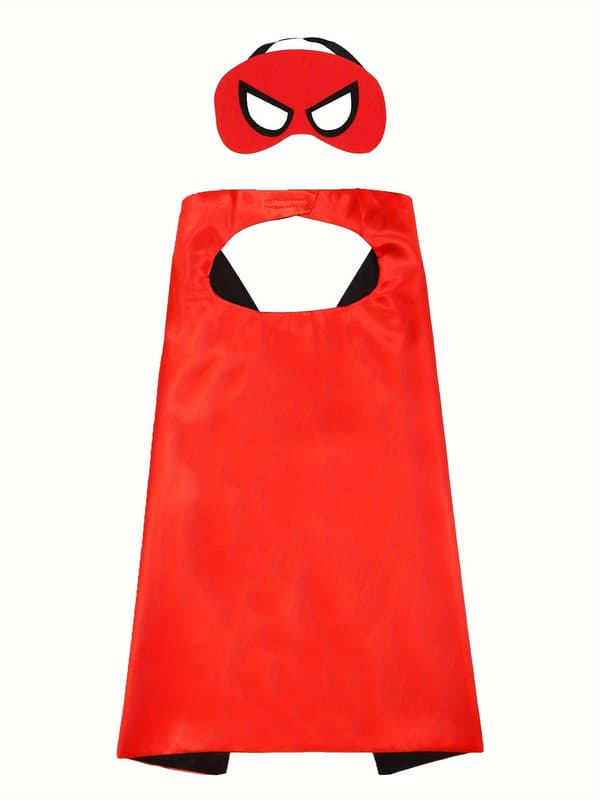 Superheltkapper og masker for barn, rollespillkostymer, Halloween-festutstyr, gutter og jenter utkledning Red One-size