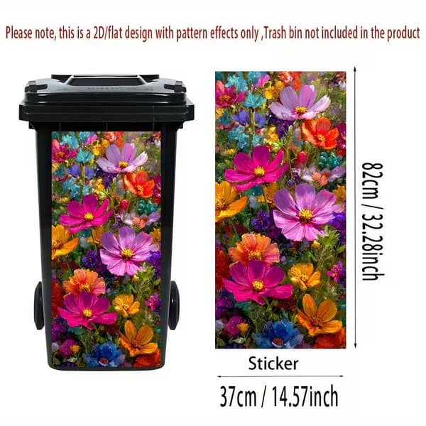 Vedenpitävä PVC-roskakoritarra, auringonkestävä tarra sisä- ja ulkokäyttöön 9