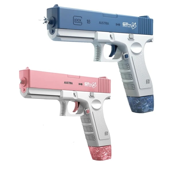 Elektrisk Vattenpistol Glock Automatisk Vattenblåsare Badleksak - pink 1 big water tank