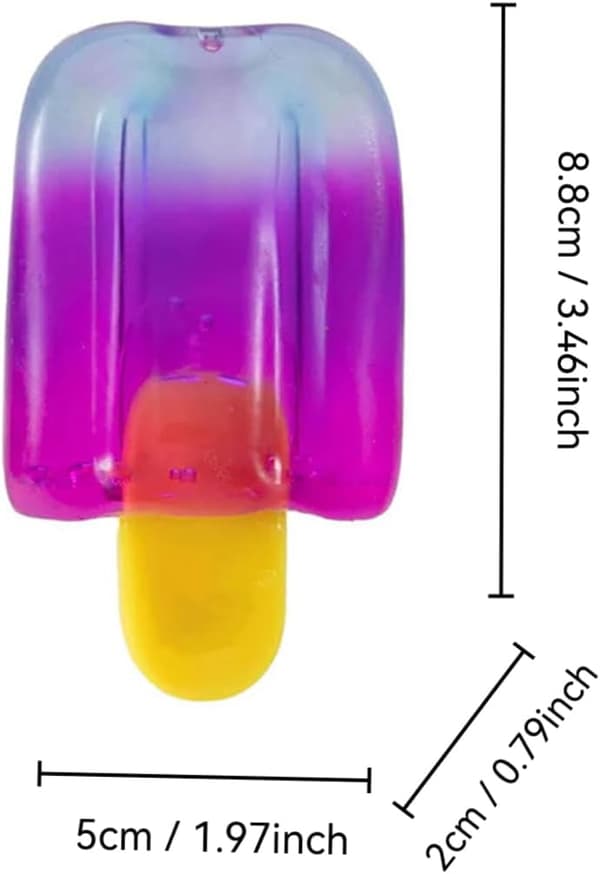 st glass squishy, kon squishy, långsamt stigande sensorisk leksak, påskkorgsfyllning, festgåvor, sommar, sensorisk stressavlastning