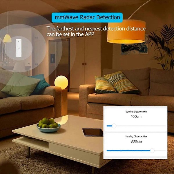Tuya Zigbee mmwave Radar Människosensor 5.8G för Smart Hemautomation