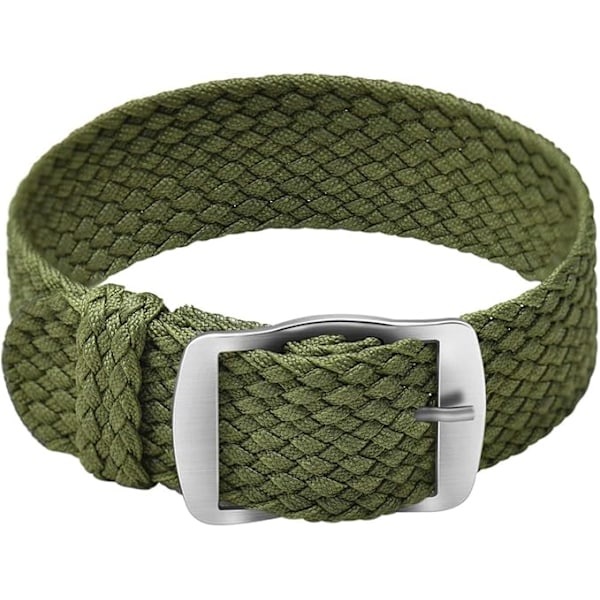 Nylonur med rustfrit stålspænde unisex Army Green Army Green 20mm