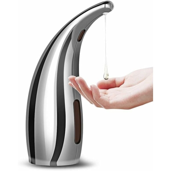 Automatisk handsfree tvålautomat 300ml IPX6 vattentät tvålautomat för köksbadrum (silver)