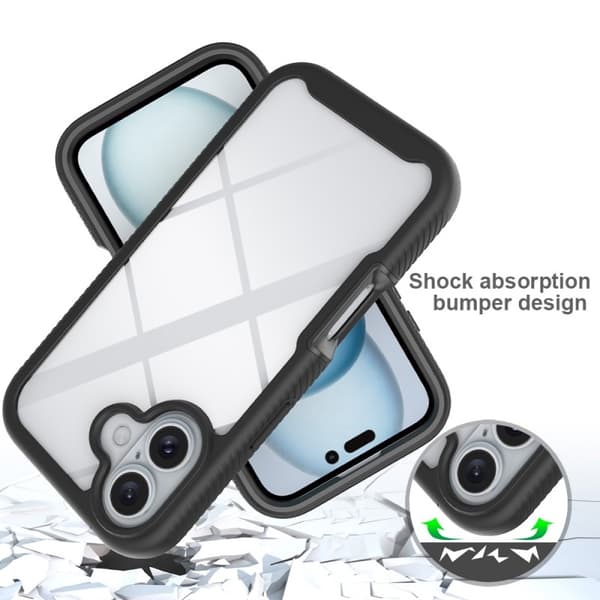 iPhone 16 Heldekkende Premium 3D-deksel 3-i-1 ThreeSixty