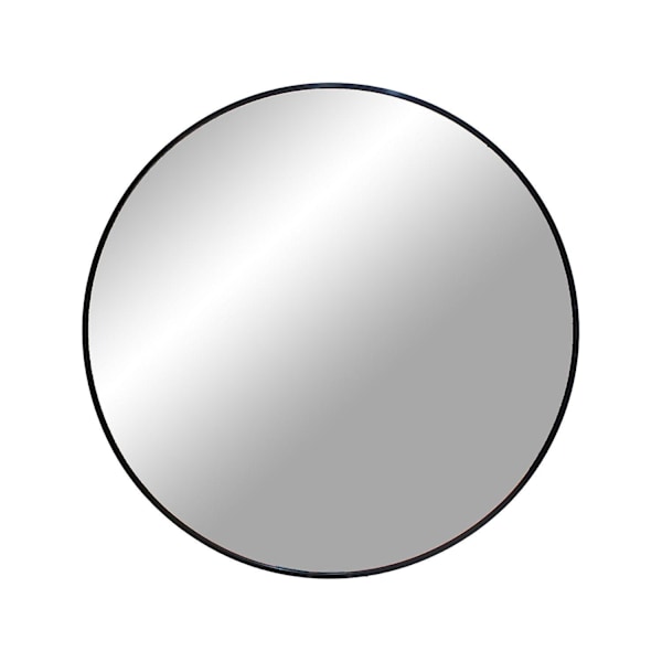 vidaXL Väggspegel Svart Ø 60 cm Rund Svart