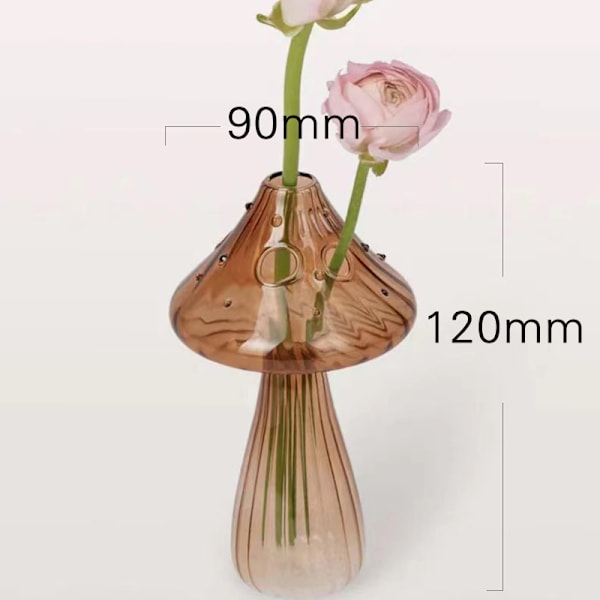 Svamp Glassvase Aromaterapiflaske Kreativ Hjem Hydroponics A