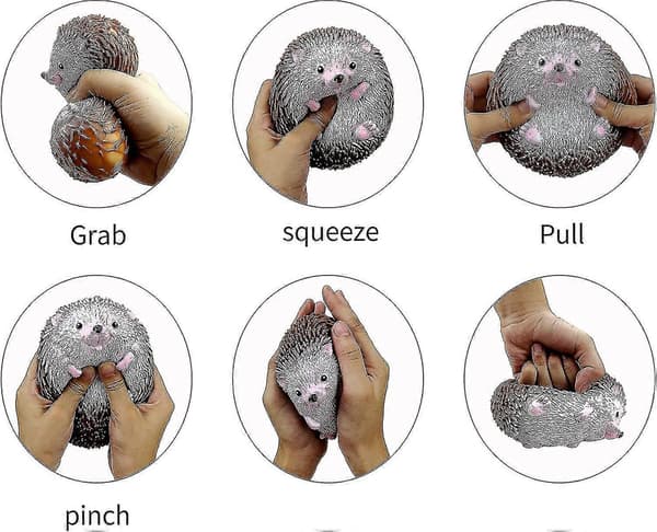 Stressbold til voksne og børn, hvalpe fidget legetøj, antistress sensorisk bold, klemme legetøj gave (Hedgehog Dekompression)