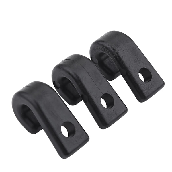 25 stk. J-kroker Svart Nylon Festekroker for Kajakk Strikk Kanopadling Båtutstyr