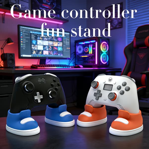 Spilcontrollerholder – Skoformet holder til PS5, Xbox og skrivebord Blue 1 Pair