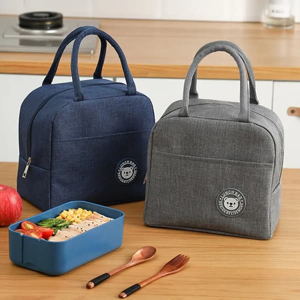Isolerad lunchväska Kvinnor Barn Kylväska Termisk väska Bärbar ispåse Tygmatbehållare Mat Picknickväskor Red G869C