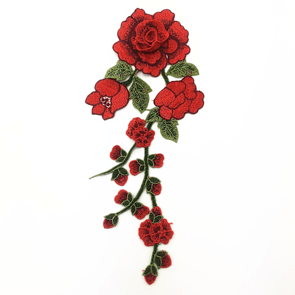 Dww Broderi Stryk-på-Lappar, 8 st Rosor Blommor Stryk-på-Lappar för Hantverk, Sömnad, Kläder, Andra Vävda Tyger