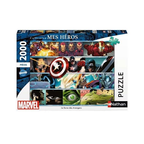 Pussel 2000 bitar: Avengers styrka - Marvel Vit