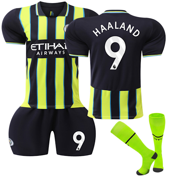 2024-2025 Manchester City Away Children's Football Kit No. 9 Haalan Adult s