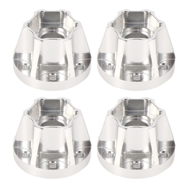 4st 1.9 Tum Aluminiumlegering Silver Hjul Hex Nav Passar SCX10 1/10 RC Bilmodell 17mm