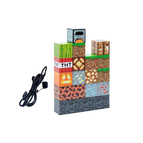 Minecraft Paladone Block Bygglampa DIY Leksak Merchandise Gåva