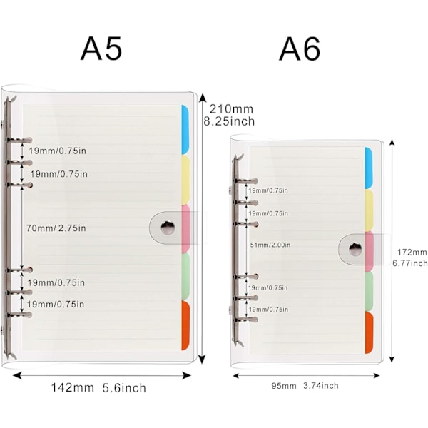 A5 Ringpärm 6 Ringar Transparent
