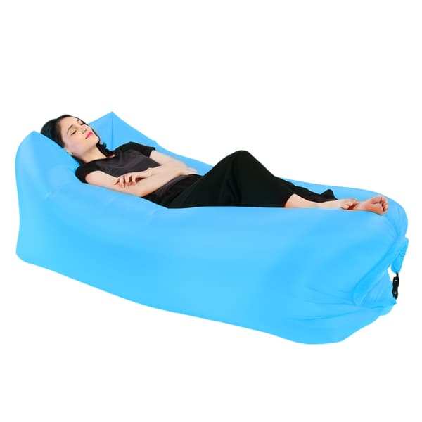 Oppustelig sovepose med bæretaske Lazy Lounger soveseng luft bærbar sofa til børn