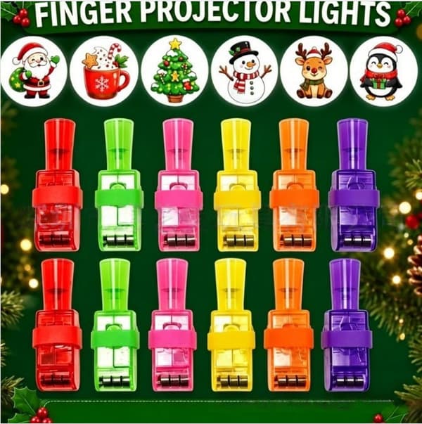 LED-fingerlys med skogsdyr, festgaver til barn, Halloween jul C Twelve random packs