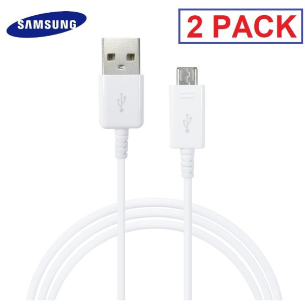 2-pack Original Samsung Micro USB-kabel Vit