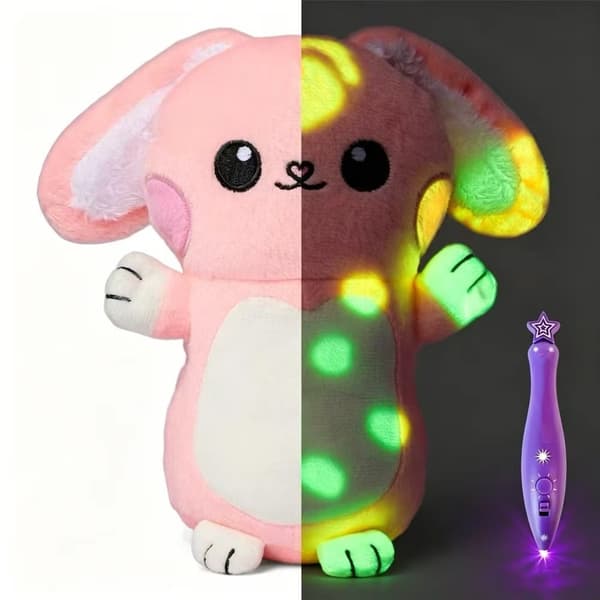 GlowBabies Ljusande Gosedjur, Självlysande Ritdocka för Barn Little Rabbit