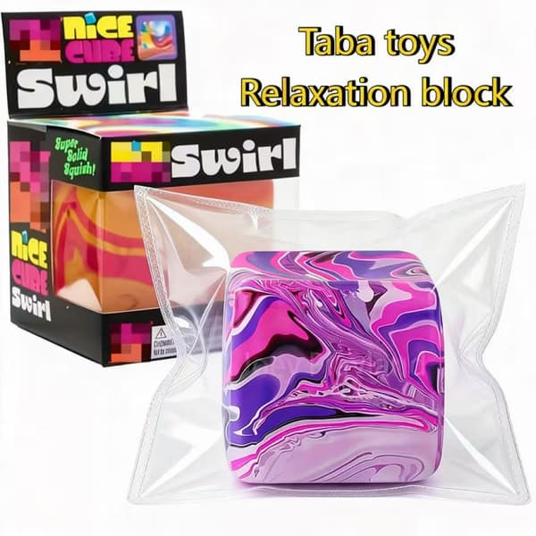 Ice Cube Squishy Leksak – Transparent Sensorisk Stressboll för Barn Small - 3cm Purple-purple