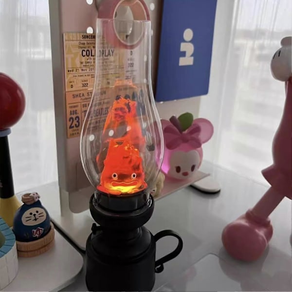 Calcifer Natlampe Simulation Paraffinlampe Boligindretning Tegneserie Lysestage Soveværelse Sovelys
