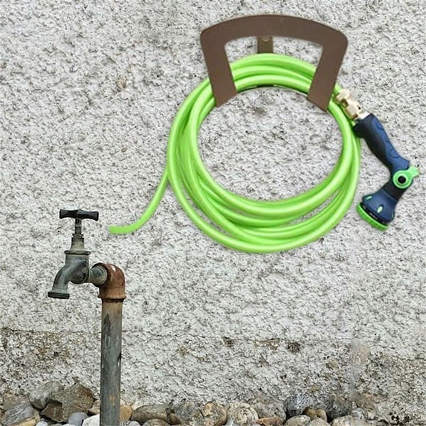 Slangeholder, vægmonteret haveslangeholder, korrosionsbestandig, robust, b