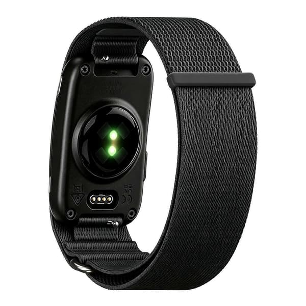 Borrelåsbånd i nylon for Garmin CIRQA Smart Band Midnight Rock Black
