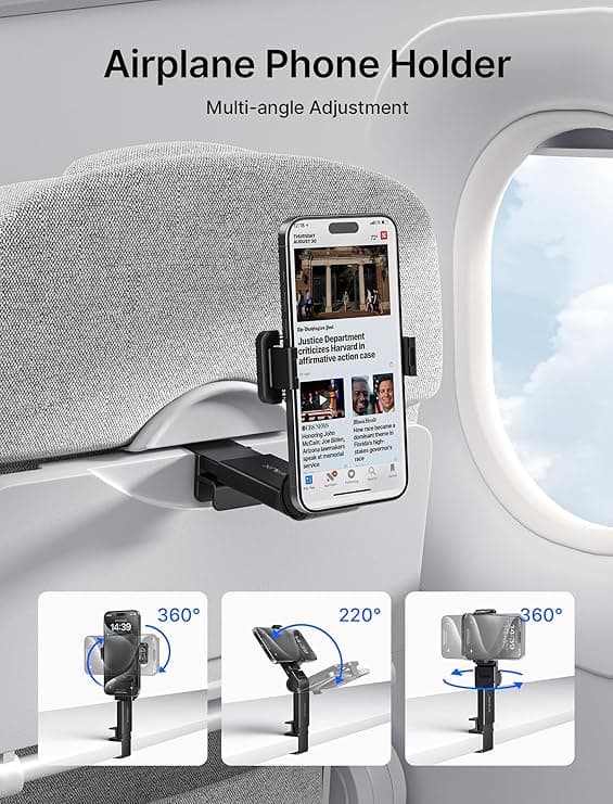 Telefonholder, 360-graders roterende telefonholder til fly