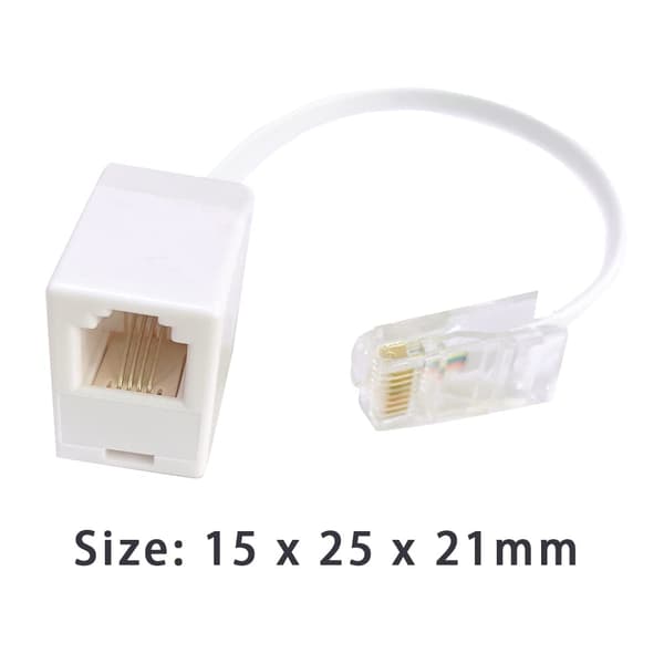 stk. RJ45 til RJ11 Konverter Telefonadapter